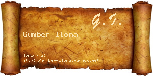 Gumber Ilona névjegykártya